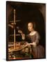 Girl Feeding a Parrot-Pieter Van Steenwyck-Stretched Canvas