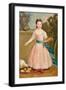 Girl Feeding Chickens, C.1811-20-null-Framed Giclee Print