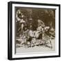 Girl Feeding Sacred Deer on Her Way to Prayers, Grounds of Kasuga Temple, Nara, Japan, 1904-Underwood & Underwood-Framed Photographic Print