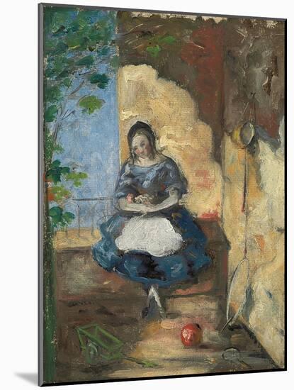 Girl; Fillette, 1872-3-Paul Cézanne-Mounted Giclee Print