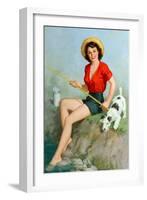 Girl Fishing-Walt Otto-Framed Art Print