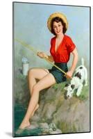 Girl Fishing-Walt Otto-Mounted Art Print