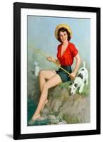 Girl Fishing-Walt Otto-Framed Art Print