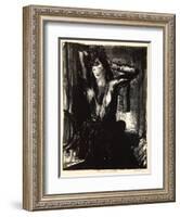 Girl Fixing Her Hair, 1923-24-George Wesley Bellows-Framed Giclee Print