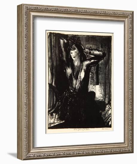 Girl Fixing Her Hair, 1923-24-George Wesley Bellows-Framed Giclee Print