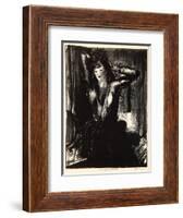 Girl Fixing Her Hair, 1923-24-George Wesley Bellows-Framed Giclee Print