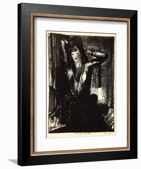 Girl Fixing Her Hair, 1923-24-George Wesley Bellows-Framed Giclee Print