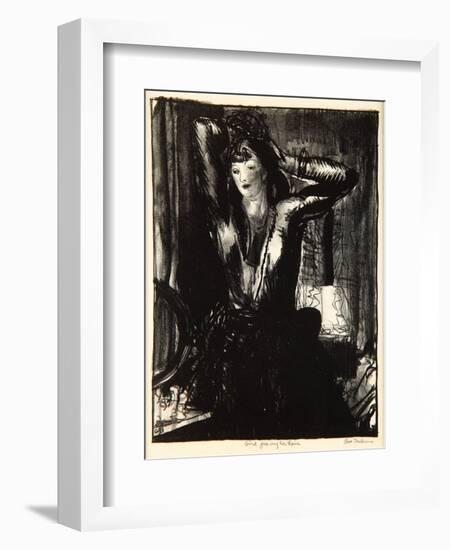 Girl Fixing Her Hair, 1923-24-George Wesley Bellows-Framed Giclee Print