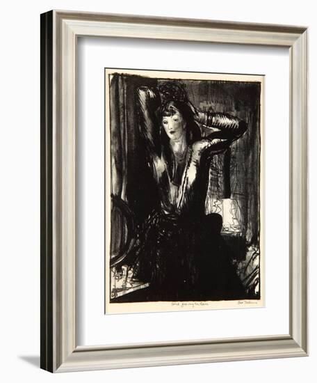 Girl Fixing Her Hair, 1923-24-George Wesley Bellows-Framed Giclee Print