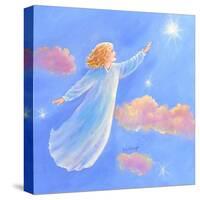 Girl Flying Toward a Star-Judy Mastrangelo-Stretched Canvas