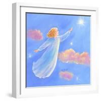 Girl Flying Toward a Star-Judy Mastrangelo-Framed Giclee Print