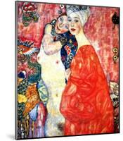 Girl Friends-Gustav Klimt-Mounted Giclee Print