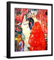 Girl Friends-Gustav Klimt-Framed Giclee Print