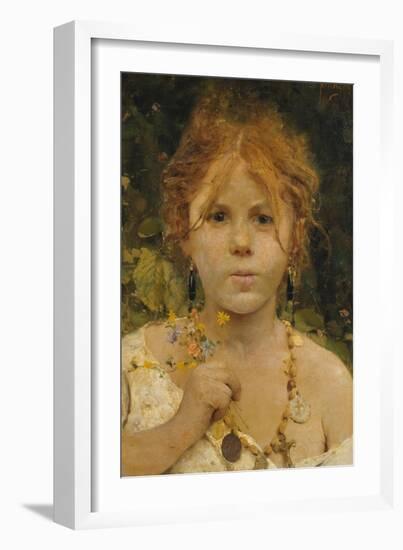 Girl from Abruzzo-Francesco Paolo Michetti-Framed Giclee Print