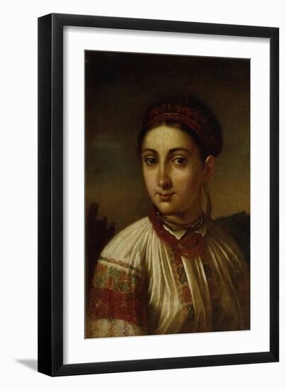 Girl from Podillia-Vasili Andreyevich Tropinin-Framed Giclee Print