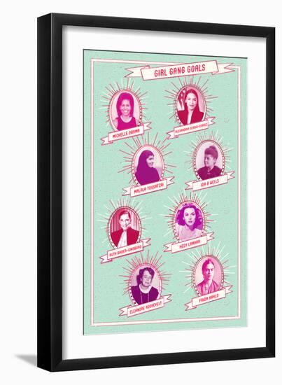 Girl Gang Goals-null-Framed Premium Giclee Print