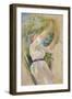 Girl Gathering Cherries, 1891 (Oil on Canvas)-Berthe Morisot-Framed Giclee Print