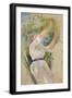 Girl Gathering Cherries, 1891 (Oil on Canvas)-Berthe Morisot-Framed Giclee Print