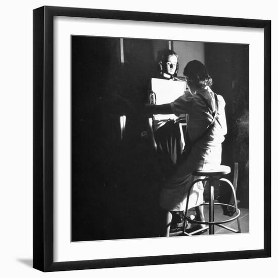 Girl Getting an X-Ray at the Irvington Home for Rheumatic Fever-Hansel Mieth-Framed Photographic Print