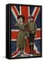 Girl Guide and Boy Scout Saluting in Front of the Union Flag-null-Framed Stretched Canvas