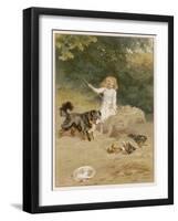 Girl Haymaking 1889-Helena J Maguire-Framed Art Print