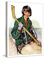 "Girl Hockey Player,"January 22, 1927-Ellen Pyle-Stretched Canvas