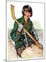 "Girl Hockey Player,"January 22, 1927-Ellen Pyle-Mounted Giclee Print