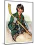 "Girl Hockey Player,"January 22, 1927-Ellen Pyle-Mounted Giclee Print