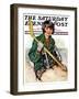 "Girl Hockey Player," Saturday Evening Post Cover, January 22, 1927-Ellen Pyle-Framed Premium Giclee Print