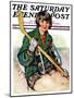 "Girl Hockey Player," Saturday Evening Post Cover, January 22, 1927-Ellen Pyle-Mounted Premium Giclee Print