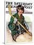 "Girl Hockey Player," Saturday Evening Post Cover, January 22, 1927-Ellen Pyle-Stretched Canvas