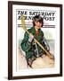 "Girl Hockey Player," Saturday Evening Post Cover, January 22, 1927-Ellen Pyle-Framed Giclee Print