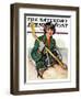 "Girl Hockey Player," Saturday Evening Post Cover, January 22, 1927-Ellen Pyle-Framed Giclee Print