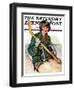 "Girl Hockey Player," Saturday Evening Post Cover, January 22, 1927-Ellen Pyle-Framed Giclee Print