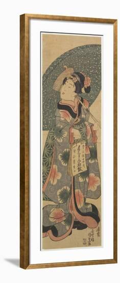 Girl Holding a Copybook, January 1843-Utagawa Kunisada-Framed Giclee Print