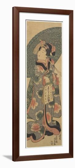 Girl Holding a Copybook, January 1843-Utagawa Kunisada-Framed Giclee Print