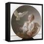 Girl Holding a Dove-Jean-Honoré Fragonard-Framed Stretched Canvas