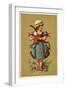 Girl Holding a Large Glass of Beer-null-Framed Giclee Print