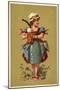 Girl Holding a Large Glass of Beer-null-Mounted Giclee Print