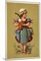 Girl Holding a Large Glass of Beer-null-Mounted Giclee Print