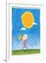 Girl holding a sun balloon-Harry Briggs-Framed Giclee Print