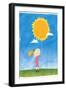 Girl holding a sun balloon-Harry Briggs-Framed Giclee Print