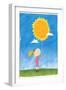 Girl holding a sun balloon-Harry Briggs-Framed Giclee Print