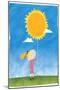 Girl holding a sun balloon-Harry Briggs-Mounted Giclee Print