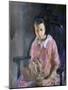 Girl Holding Bunny-Alice Kent Stoddard-Mounted Giclee Print