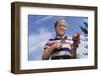 Girl Holding Cut Flowers-William P. Gottlieb-Framed Photographic Print