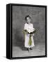 Girl Holding Flower-Nora Hernandez-Framed Stretched Canvas