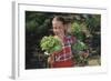 Girl Holding Head of Lettuce in Garden-William P. Gottlieb-Framed Photographic Print