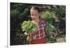 Girl Holding Head of Lettuce in Garden-William P. Gottlieb-Framed Photographic Print