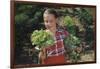 Girl Holding Head of Lettuce in Garden-William P. Gottlieb-Framed Photographic Print